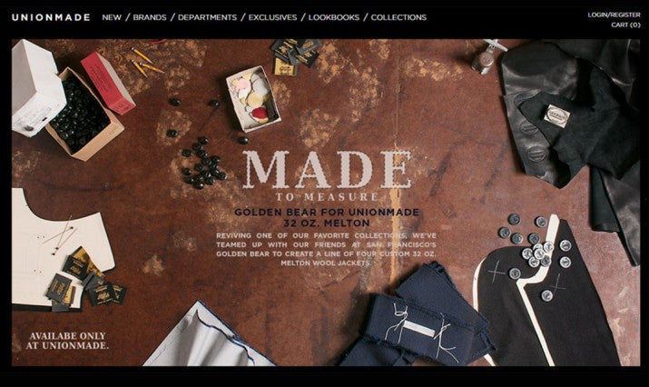 MADE TO MEASURE: GOLDEN BEAR FOR UNIONMADE