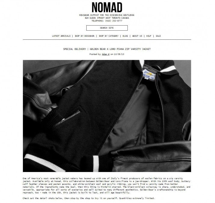 G.B. SPORT FOR NOMAD OF TORONTO