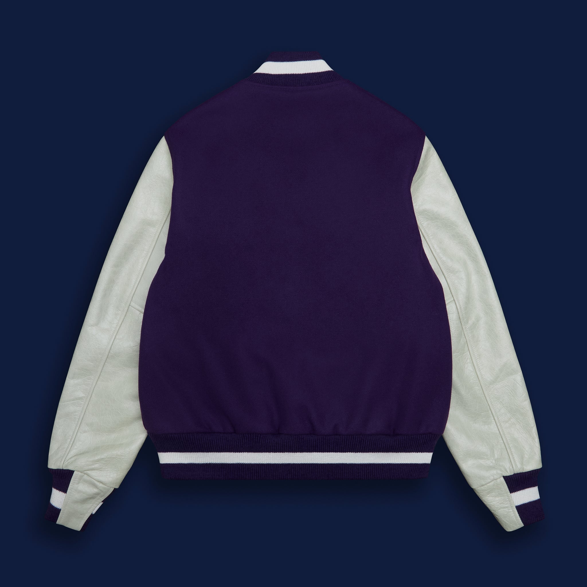 THE ALBANY - Purple Melton Wool/White Leather Contemporary Fit