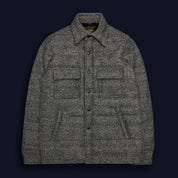 THE POTRERO - Black/Cream Quilted Herringbone Wool Contemporary Fit