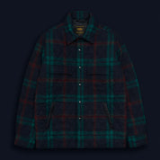 THE POTRERO - Blue/Green Quilted Plaid Wool Contemporary Fit