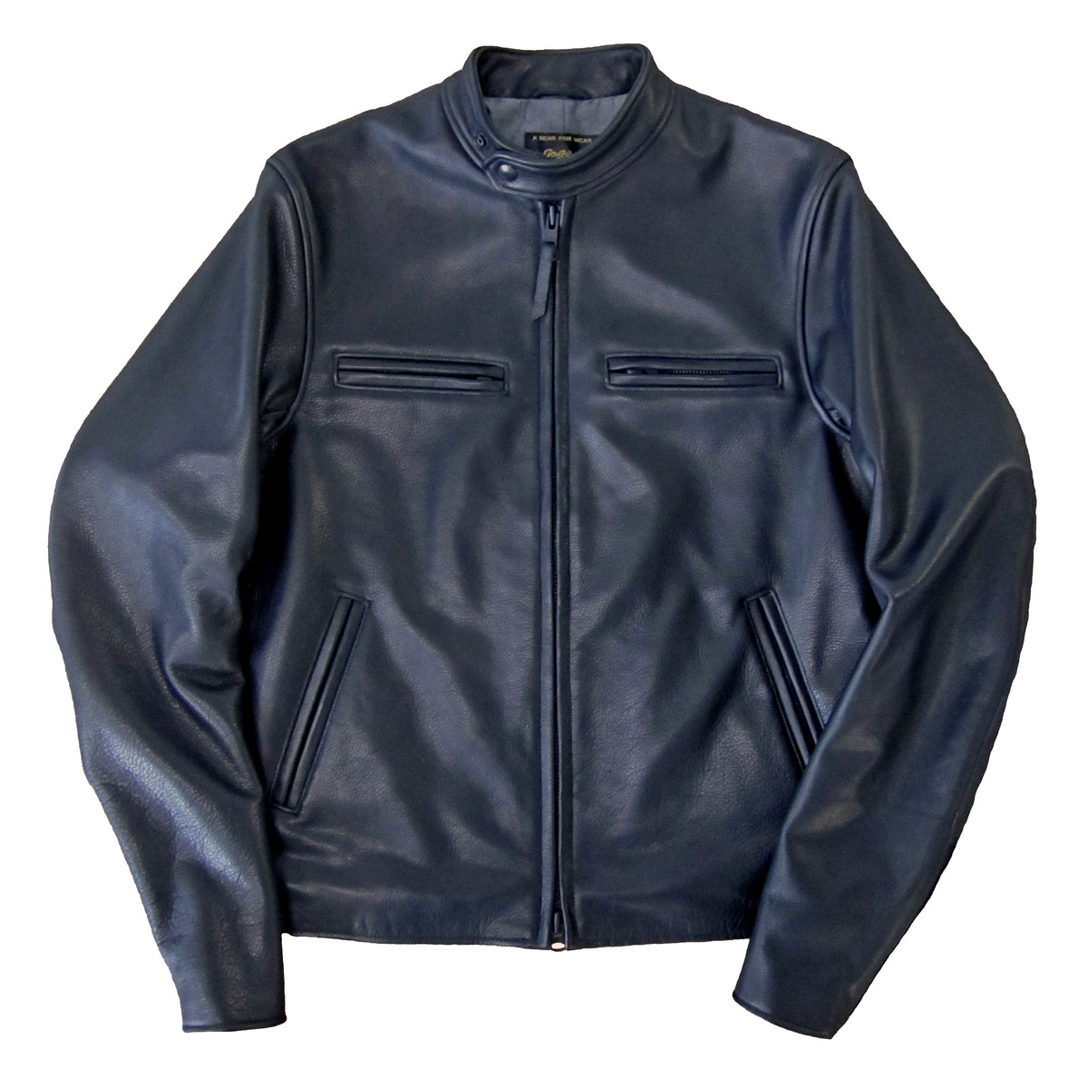 The Lodi - Black Banded Collar Moto Jacket – Golden Bear Sportswear